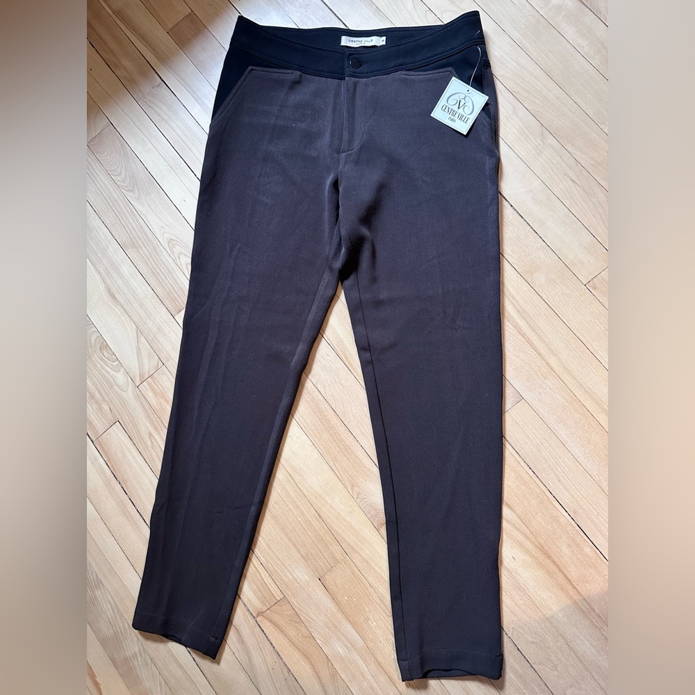 Women’s dark brown and black pants